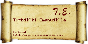 Turbéki Emanuéla névjegykártya